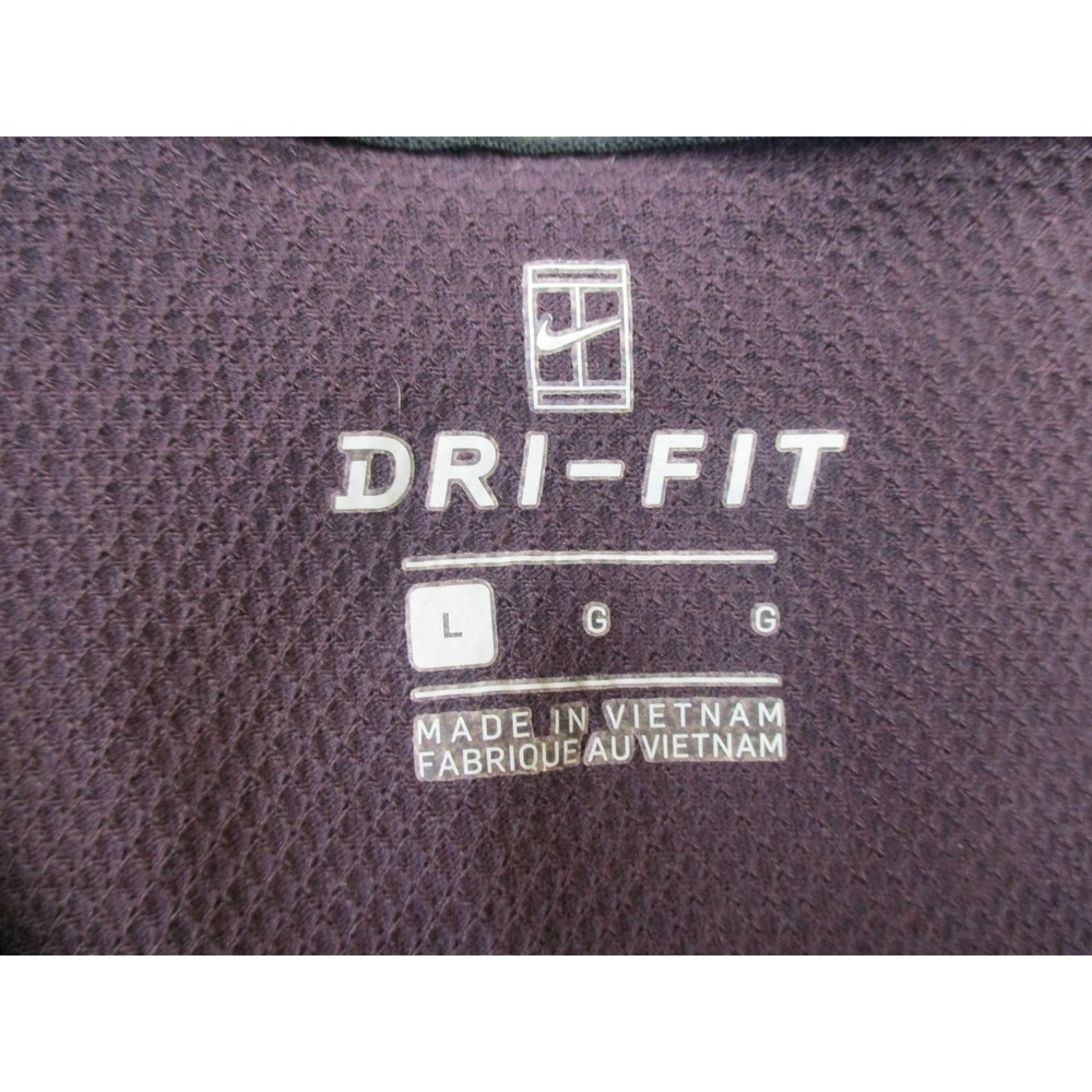 Nike Polo Shirt Mens Large Purple Court Challenge Short Sleeve Swoosh Tennis - Picture 4 of 11